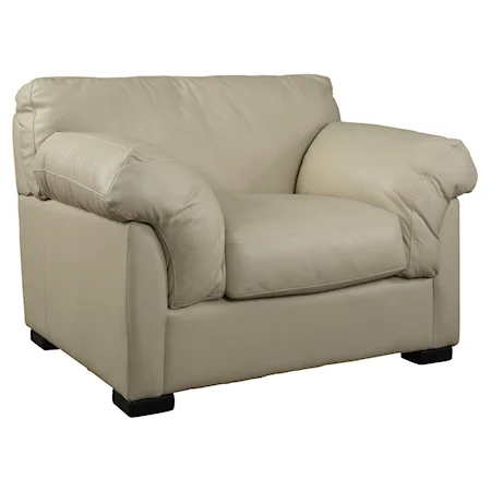 Plush Cushioned Club Chair in Casual Style